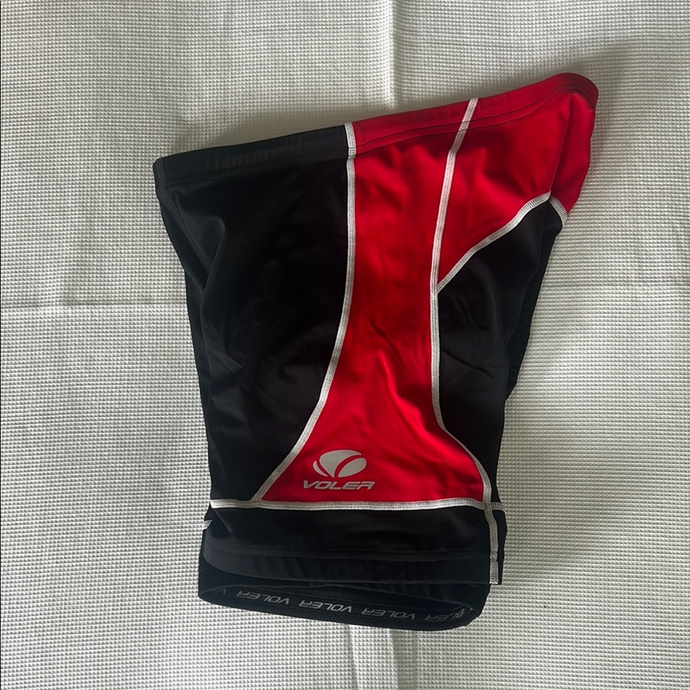 Women’s Red and Black Chamois Bike Shorts